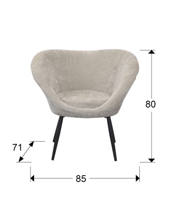 OZOME- BUTACA  NEGRO-BEIGE